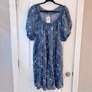 Torrid babydoll dress, 1x (14/16), Blue floral